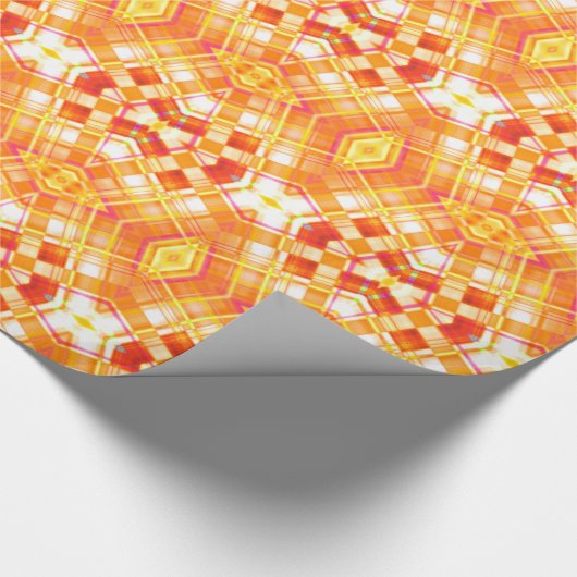 Gloden Shiny Tartan Pset, Pattern Cadeaupapier (Hoek)