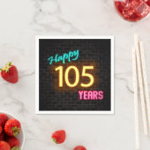 gloed 105 neonteken op bakstenen muur servet (Insitu)