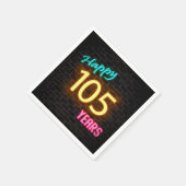 gloed 105 neonteken op bakstenen muur servet (Hoek)