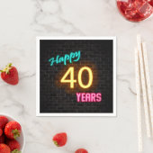 gloed 40 neonteken op bakstenen muur servet (Insitu)