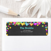 Gloed-adres Etiket Neon Disco Birthday party Laser (Insitu)