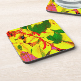 "Gloed Autumn Leaves" Cork Onderzetter set