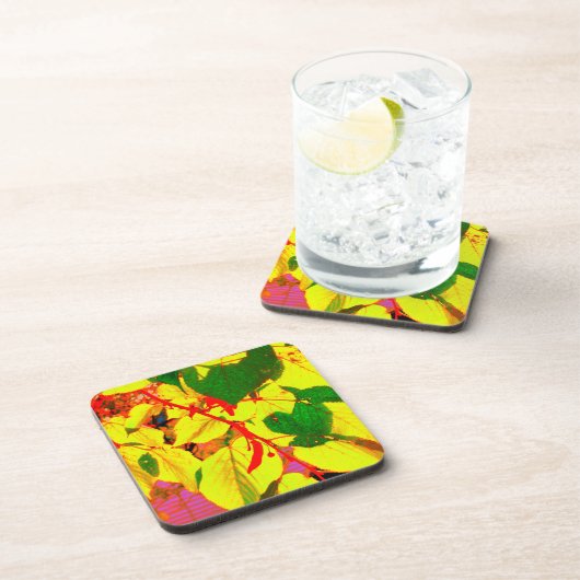 "Gloed Autumn Leaves" Cork Onderzetter set (Rechterzijde)