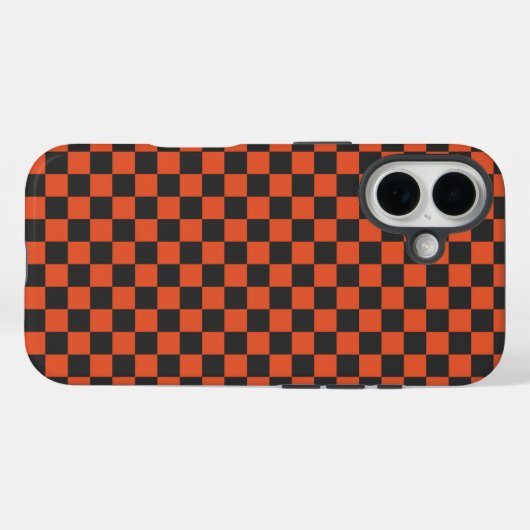 Gloed en as schaakbordpatroon Case-Mate iPhone case (Achterkant (horizontaal))