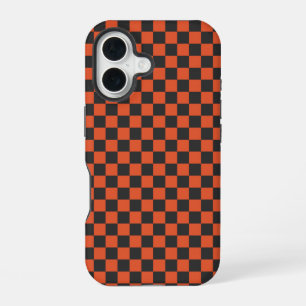 Gloed en as schaakbordpatroon iPhone 16 hoesje