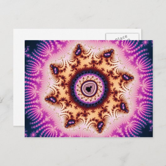 Gloed - Fractaal Briefkaart (Voorkant / Achterkant)