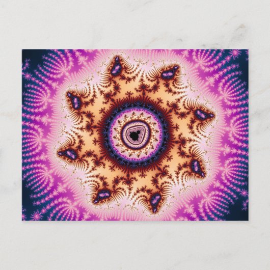 Gloed - Fractaal Briefkaart (Voorkant)