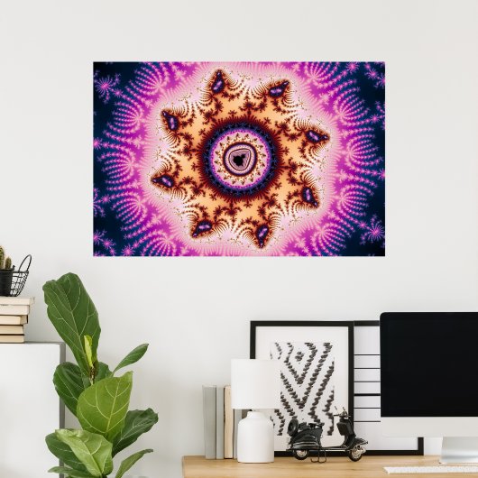 Gloed - Fractaal Poster (Thuiskantoor)