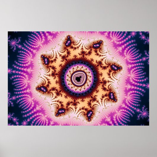 Gloed - Fractaal Poster (Voorkant)