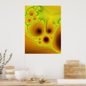 Gloed fractal 9 poster (Keuken)