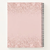 Gloed glitter baas dame CEO gepersonaliseerd Notitieboek (Achterkant)