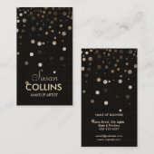 Gloed Glitter Sparkle Gold Makeup Artist Mode Visitekaartje (Voorkant / Achterkant)