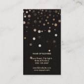 Gloed Glitter Sparkle Gold Makeup Artist Mode Visitekaartje (Achterkant)