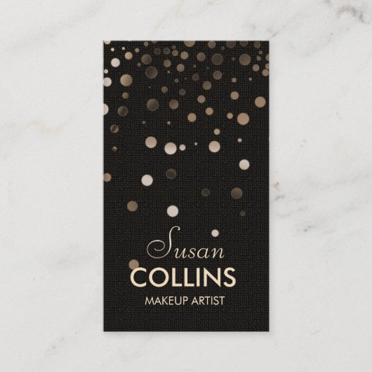 Gloed Glitter Sparkle Gold Makeup Artist Mode Visitekaartje (Voorkant)