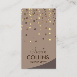 Gloed Glitter Sparkle Gold Makeup Artist Mode Visitekaartje