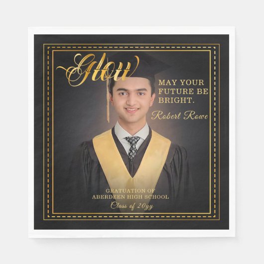 Gloed. Gouden aanraking Verheldert je toekomst. Servet (Voorkant)