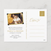 Gloed handschrift script Gold Ombre foto Feestdagenkaart (Achterkant)