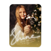 Gloed handschrift script Gold Ombre foto Magneet (Verticaal)