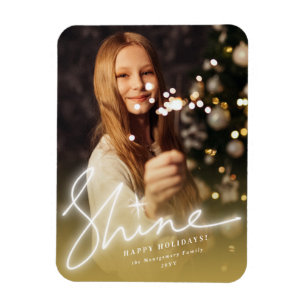 Gloed handschrift script Gold Ombre foto Magneet