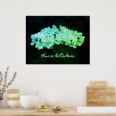 Gloed in de Darkness Green Lilacs Photo Poster (Keuken)