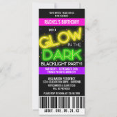 Gloed in de Donkere Birthday Party Kaart (Voorkant)