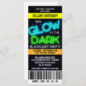 Gloed in de Donkere Birthday Party Kaart (Voorkant / Achterkant)
