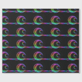 Gloed in de donkere neoncirkels cadeaupapier (Vlak)