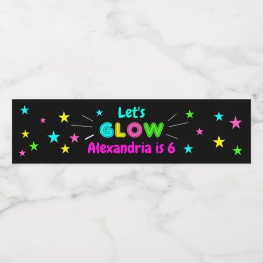 Gloed in de Donkere Partij Waterflesetiket Waterfles Etiket (Enkel label)