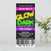 Gloed in de Donkere Sweet 16 Party-uitnodigingen Kaart (Staand voorkant)