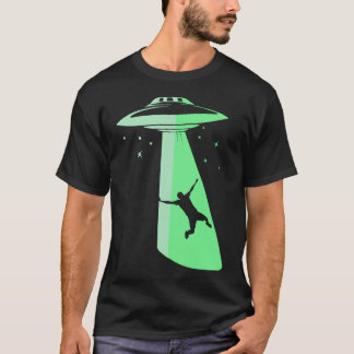 Gloed in de donkere ufo-ontvoering nacht Sci Fi Al T-shirt