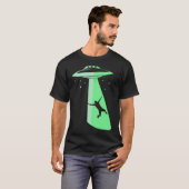 Gloed in de donkere ufo-ontvoering nacht Sci Fi Al T-shirt (Voorkant volledig)
