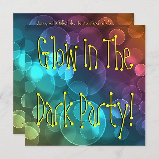 Gloed in de donkere verjaardag kaart (Voorkant / Achterkant)