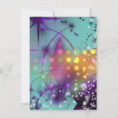 Gloed in de donkerneonfeestelijke glans kaart (Achterkant)