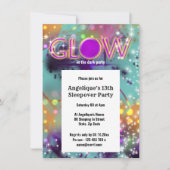 Gloed in de donkerneonfeestelijke glans kaart (Voorkant)