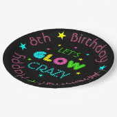 Gloed in de donkerzwarte Borden Papieren Bordje (Gekanteld)