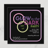 Gloed in de uitnodiging van de donkere Blacklight- (Voorkant / Achterkant)
