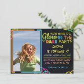 Gloed in de uitnodiging voor de geboorte van de do (Staand voorkant)