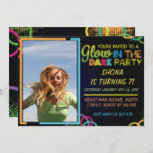 Gloed in de uitnodiging voor de geboorte van de do (Voorkant / Achterkant)