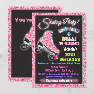 Gloed in de uitnodigingen van de donkere rol Skati