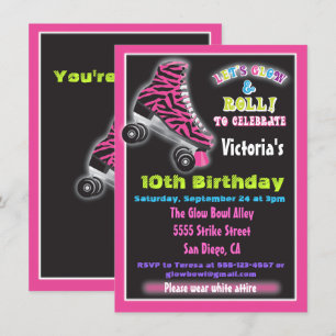 Gloed in de uitnodigingen van de donkere rol Skati