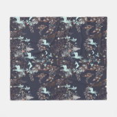 Gloed in donker natuur boho tribaal patroon fleece deken (Voorkant (Horizontaal))