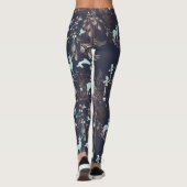Gloed in donker natuur boho tribaal patroon leggings (Achterkant)
