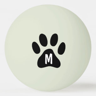 Gloed in donkere hondenpootdruk pingpongballen