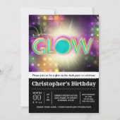 Gloed in donkerfeestjes met glans plezier kaart (Voorkant)