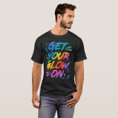 Gloed in heldere kleuren 80 thema t-shirt (Voorkant volledig)