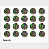 Gloed in het donker Abstract.JPG Ronde Sticker (Vel)