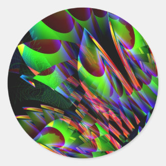 Gloed in het donker Abstract.JPG Ronde Sticker