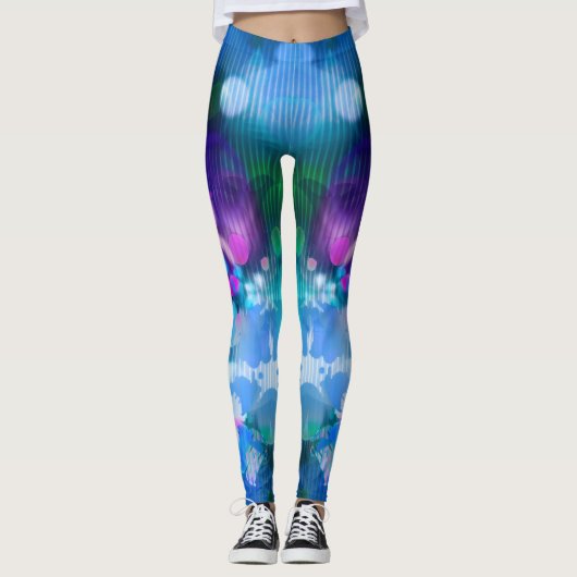 Gloed in het donker Abstract Leggings (Voorkant)