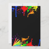 Gloed in het donker Cosmic Jump & Neon party Kaart (Achterkant)