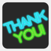Gloed in het donker Dank je Vierkante Sticker (Voorkant)